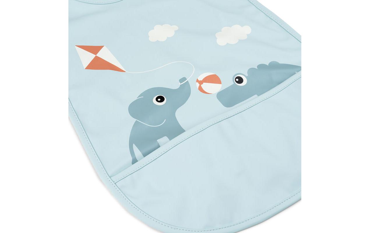 Lätzchen Blau 42 x 26.5 cmWasserfestes Lätzchen mit Klettverschluss