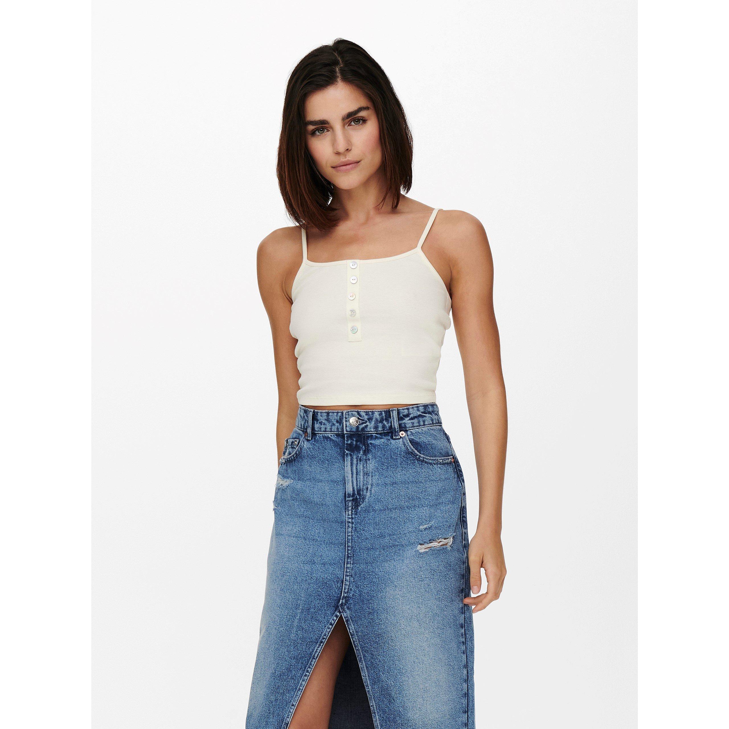 Only Singlet Cropped Botton Top Ld99