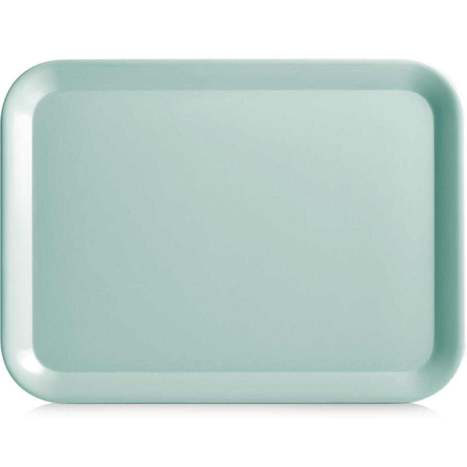 Zeller Dienblad - melamine - aqua blauw - 44 x 32 cm
