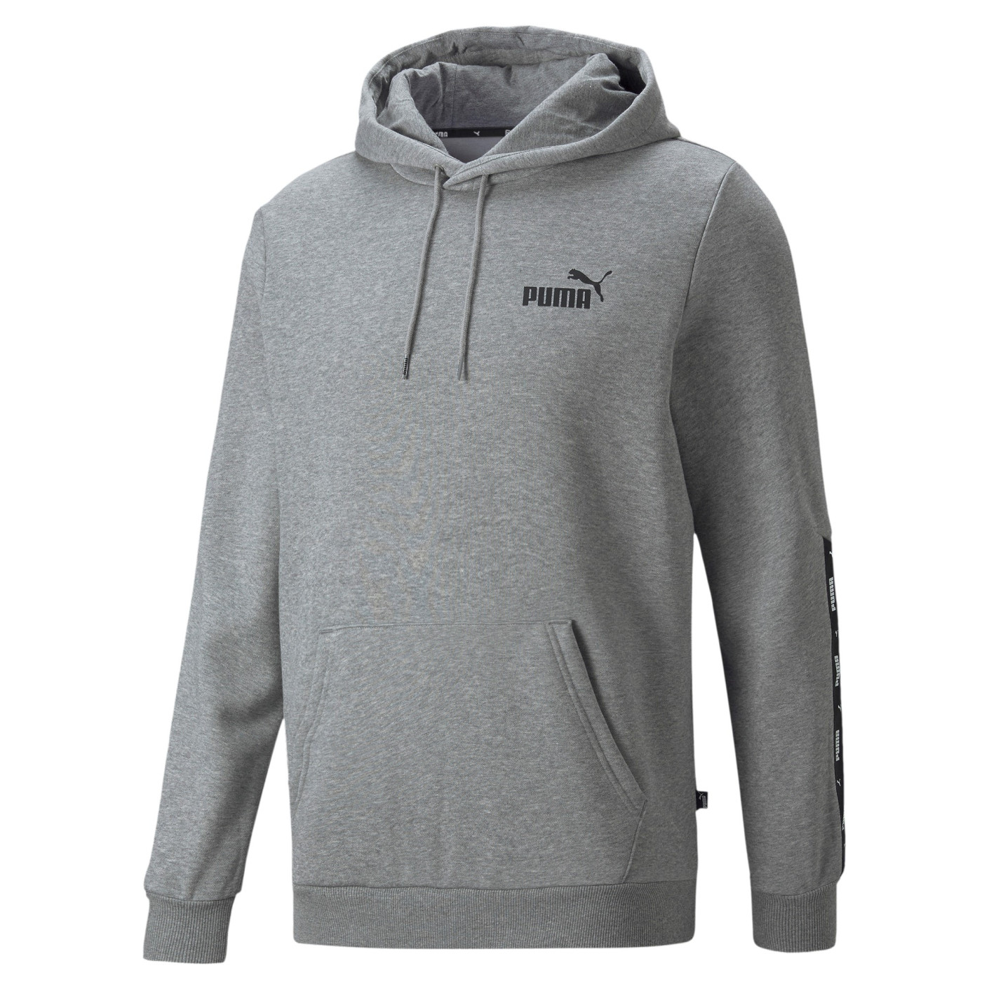 PUMA Essentials+ Tape Fleece Hoodie Grijs Zwart