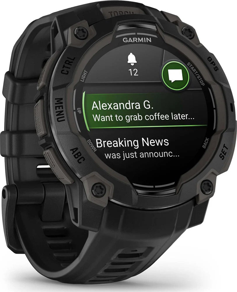Instinct 3 - AMOLED - 45mm Black Bezel/Black Band