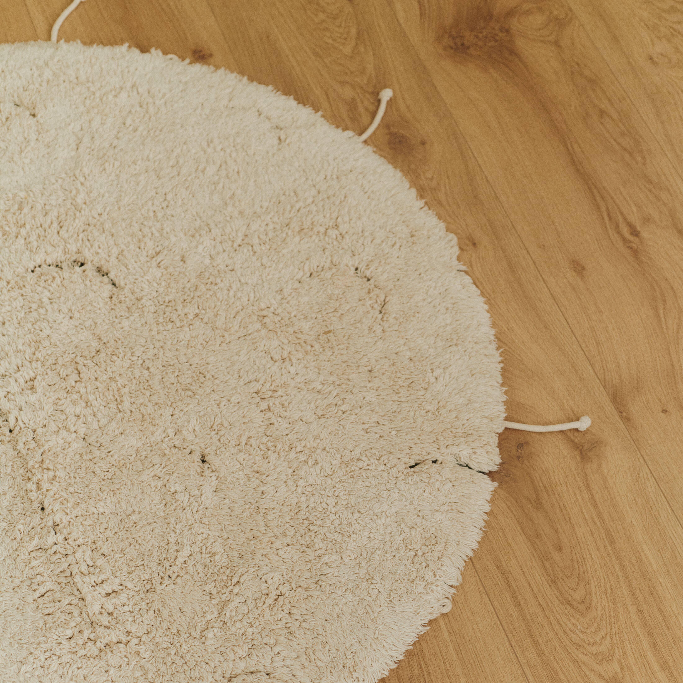 Tapis lavable lune multiforme | Beige