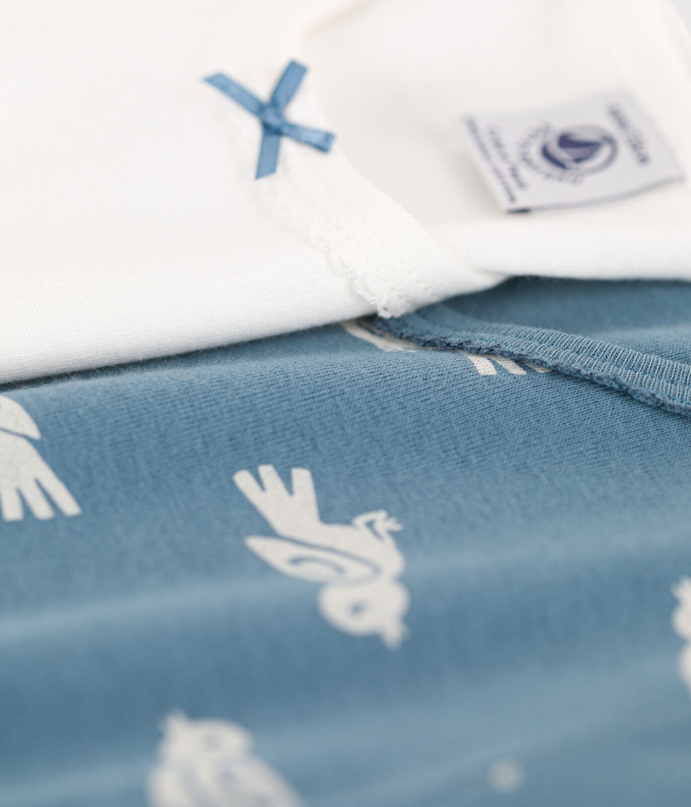 Lot de 2 tee-shirts manches courtes oiseau petite fille en coton