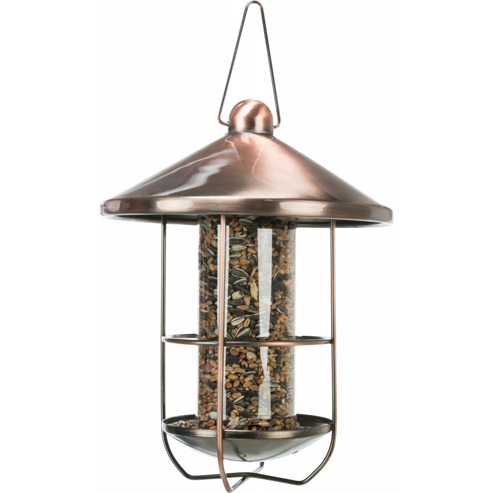 Mangeoire extérieure cuivré 500ml / ø 19 cm. Oiseaux.