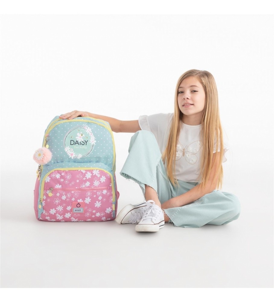 Enso Mochila escolar Enso Daisy doble Compartimento rosa