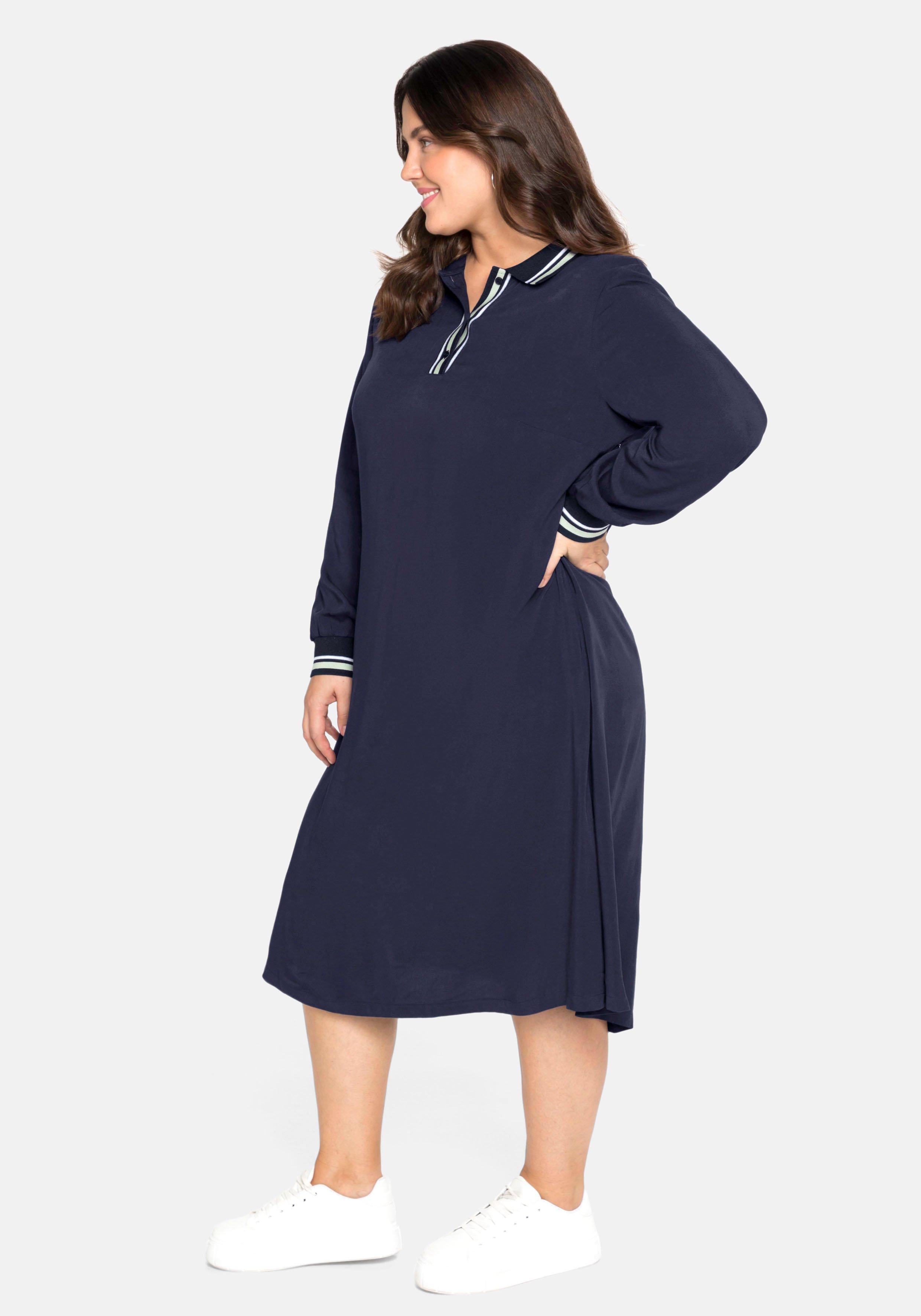 Kleid mit Polokragen, aus Twill-Qualität