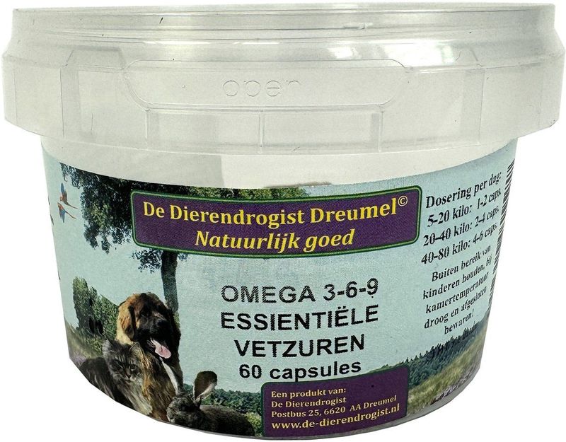 60 st Dierendrogist omega 3-6-9 vetzuren capsules