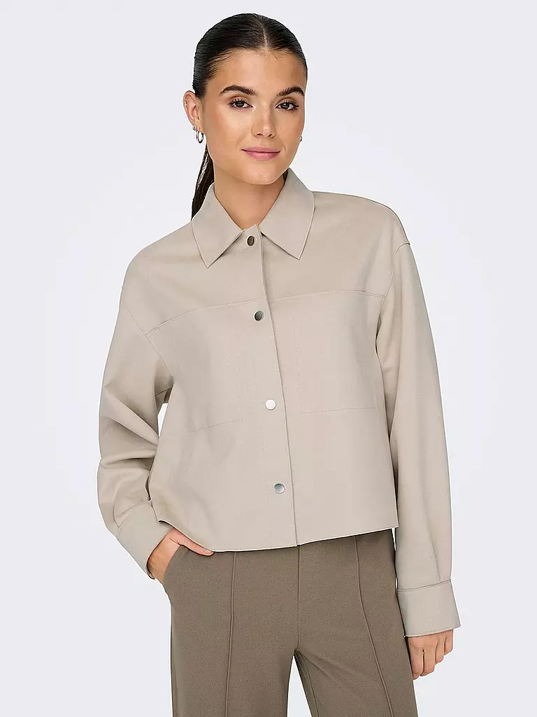 ONLY Jacke in Lederoptik ONLJOLINE beige