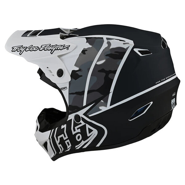 Troy Lee Designs - Casque GP Nova Noir / Blanc / Camouflage Noir