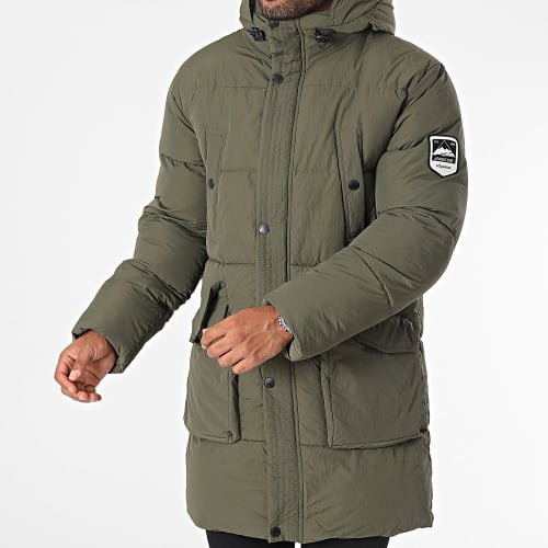 Doudoune Longue Capuche Gzle Vert Kaki