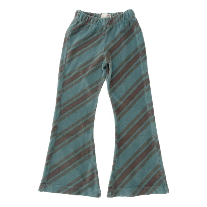 Longlivethequeen Pantalon Rayé | Bleu canard