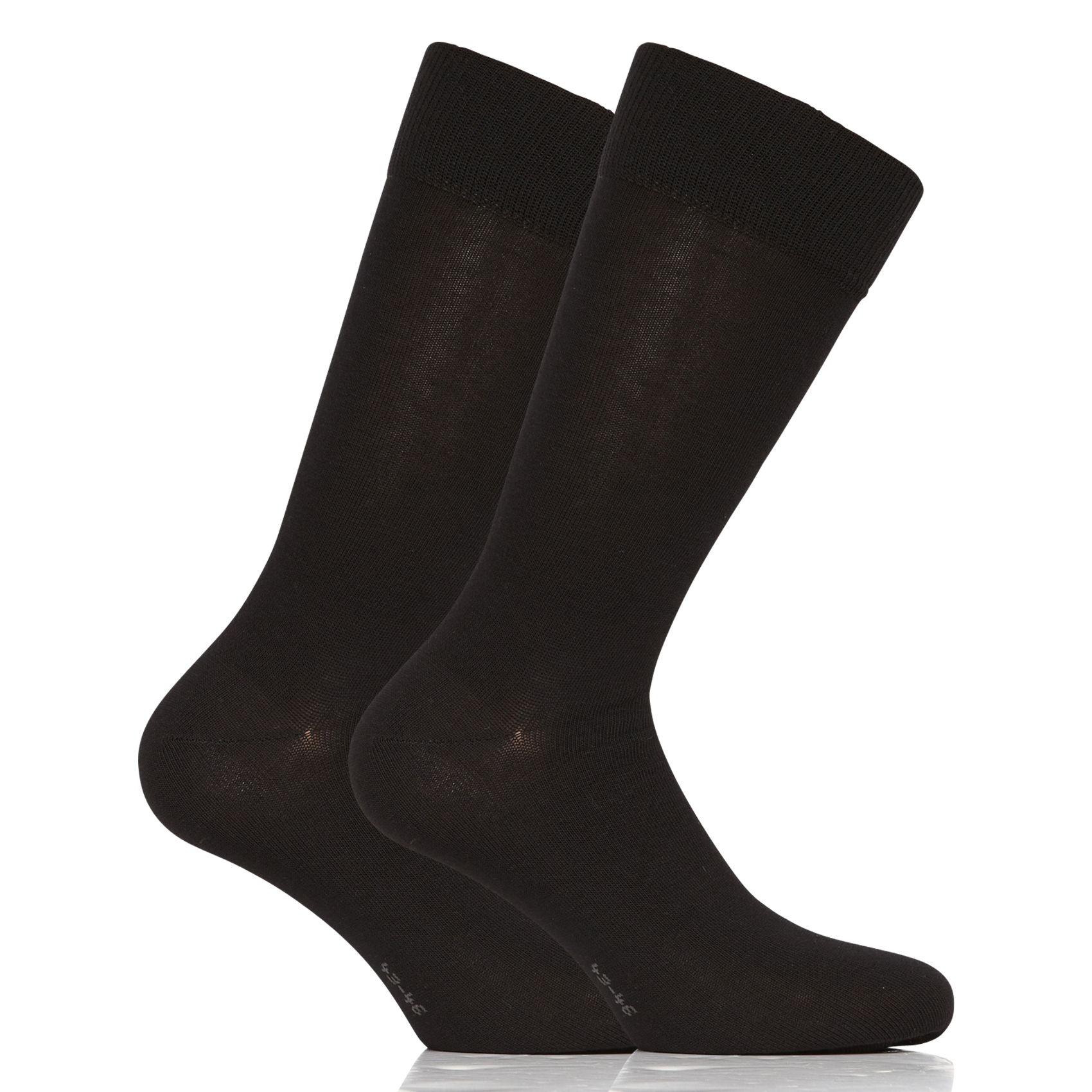 HAPPY - Lot de 2 paires de chaussettes en coton mélangé | Noir