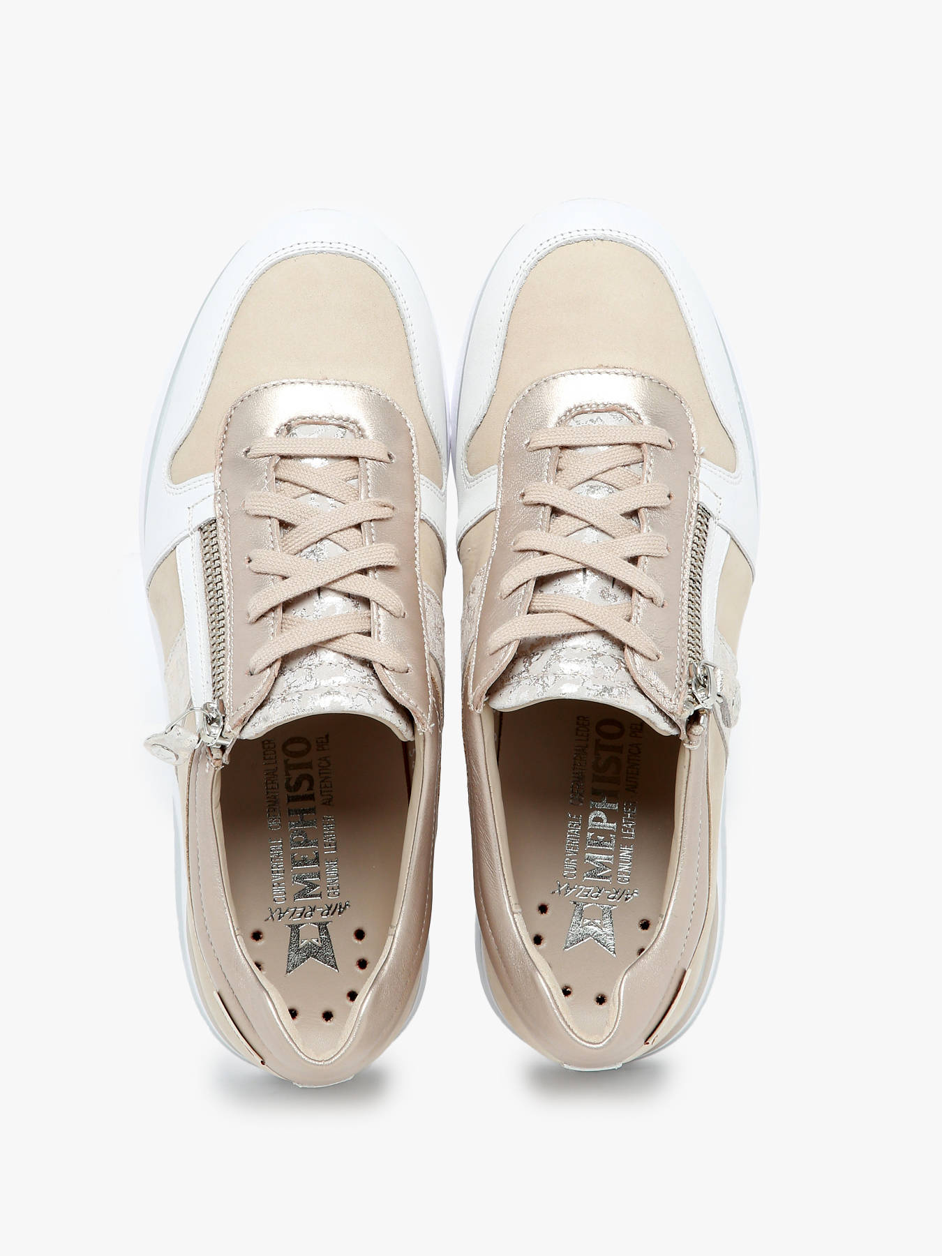 Sneakers talon compens en cuir MEPHISTO