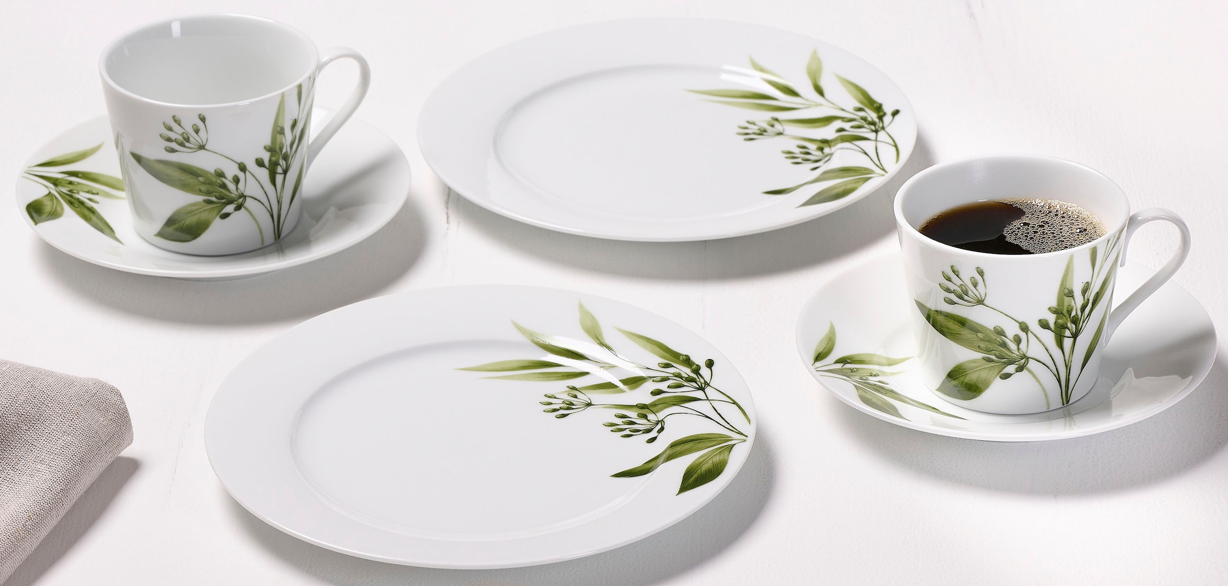 Ritzenhoff & Breker Kaffeeservice »Evora« Geschirr-Set mit Botanik-Motiv