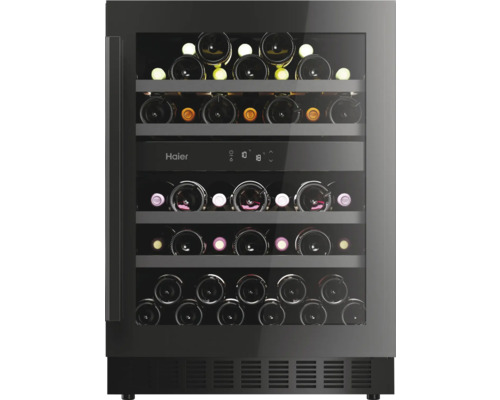 HAIER HAKWBD 60 wijnkoeler, afmetingen (B x H x D): 60 x 82 x 59,5 cm, koelvak: 120 l, inhoud: 44 flessen