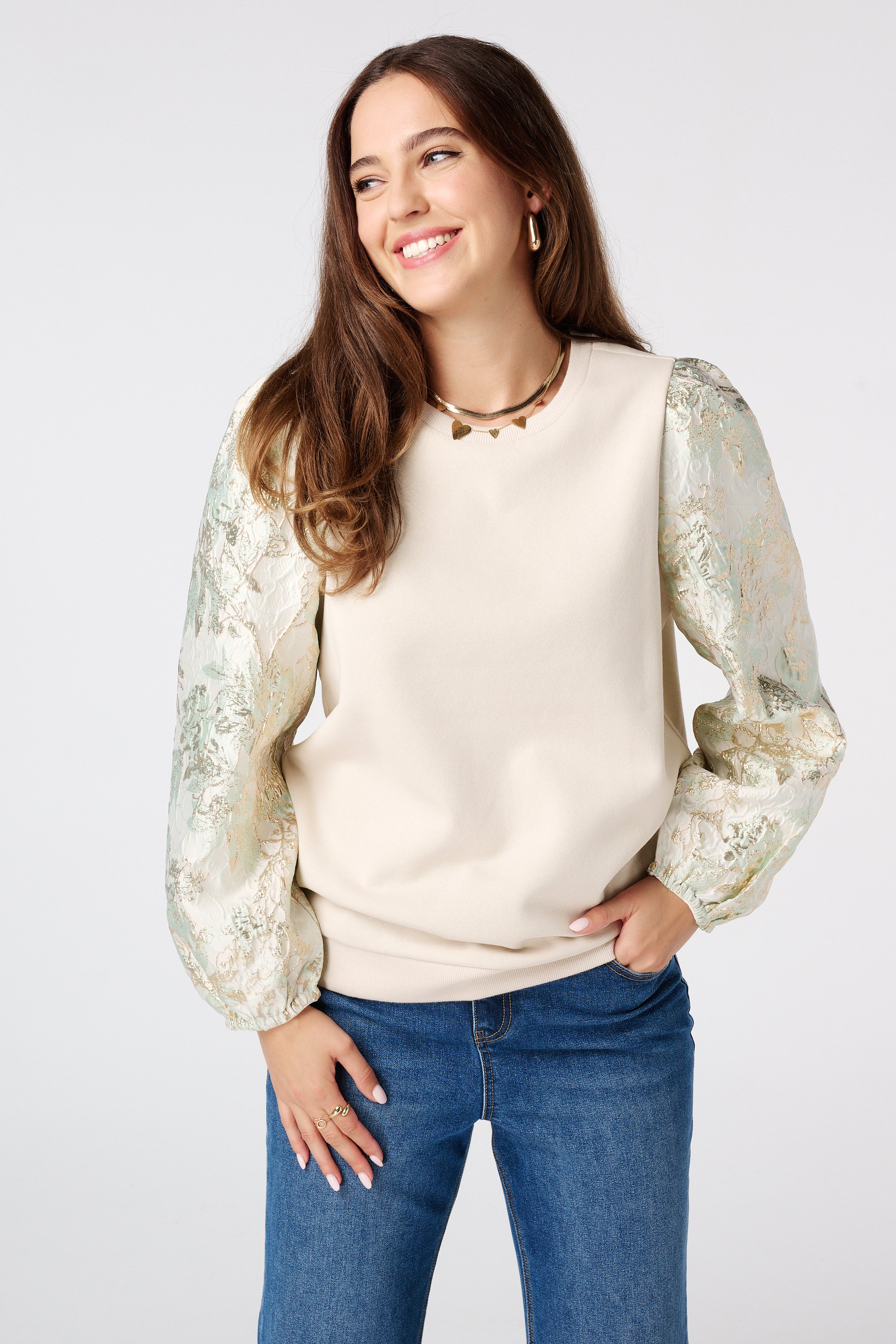 Sweater met print op de mouwen Kit