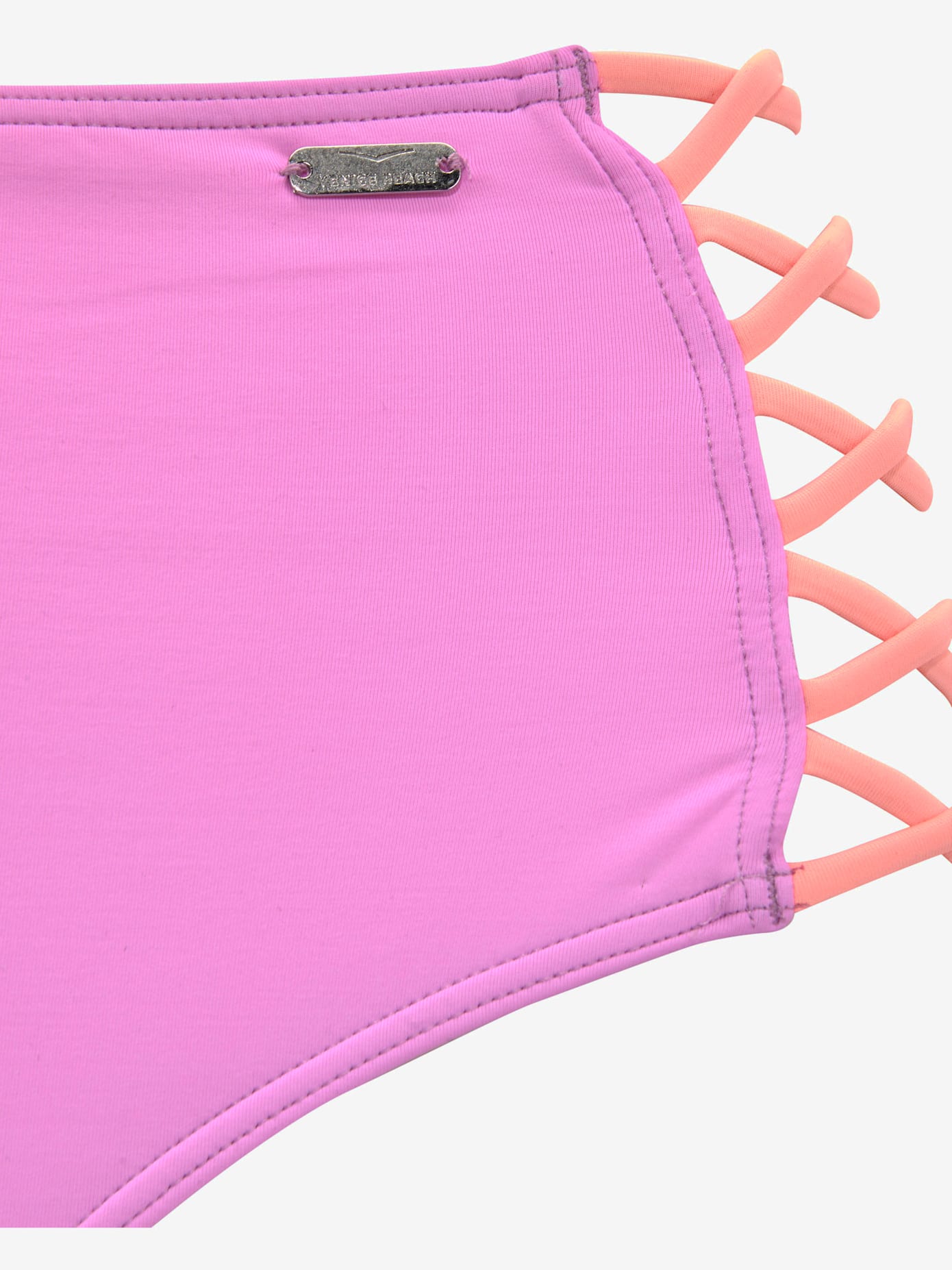 Bas de maillot de bain taille haute design contrasté