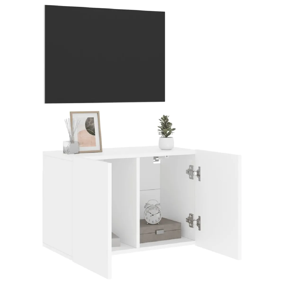 VIDAXL Meuble TV mural - Blanc