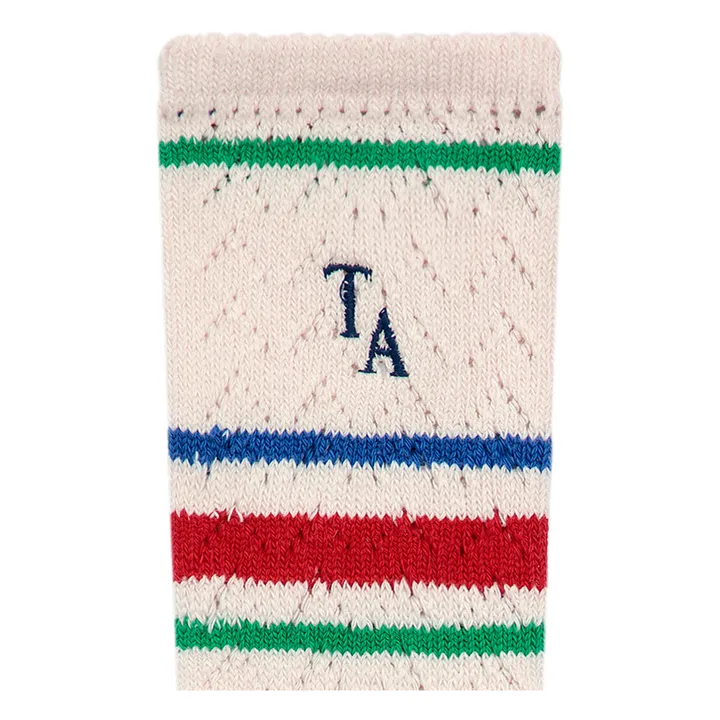 True Artist Chaussettes Sonya Rayées | Ecru