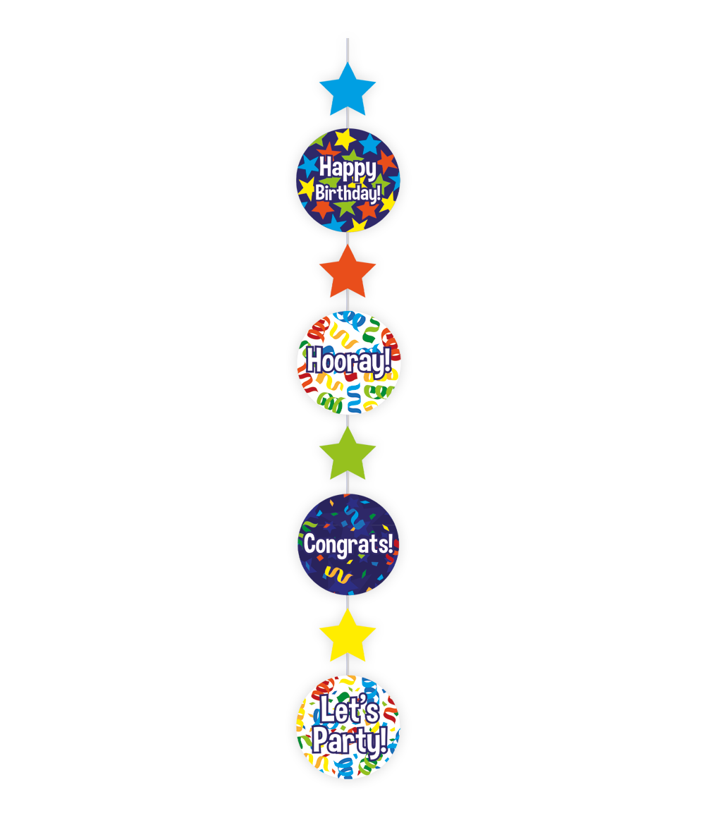 Hangdecoratie Happy Birthday 120cm