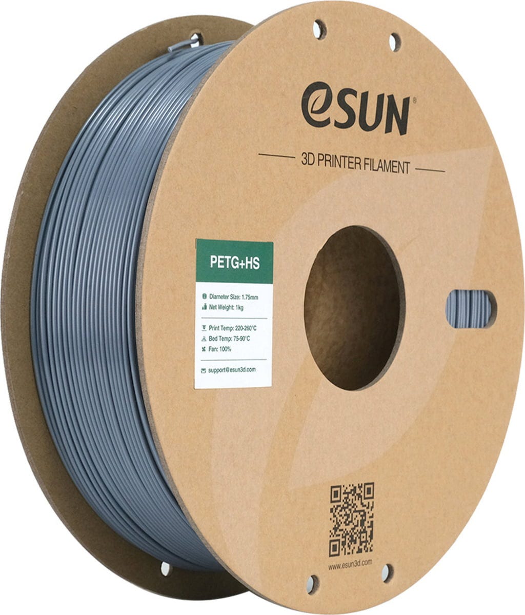 eSUN  PETG+HS Grey, 1,75 mm / 1000 g    PETG-Material für den Hochgeschwindigkeitsdruck