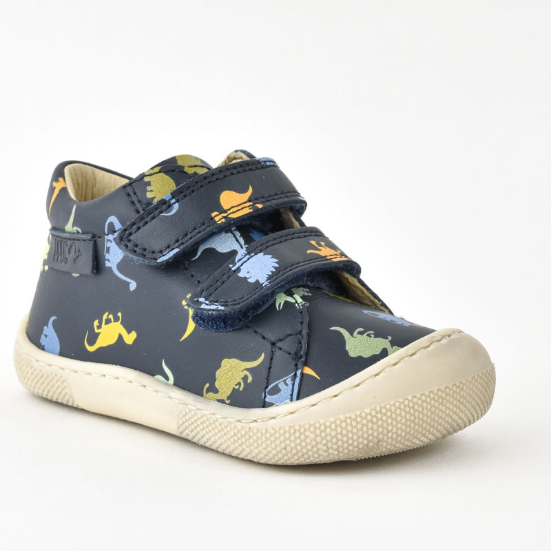 Naturino Naturino Barefoot Amur Velcros Print Dinosaures Navy