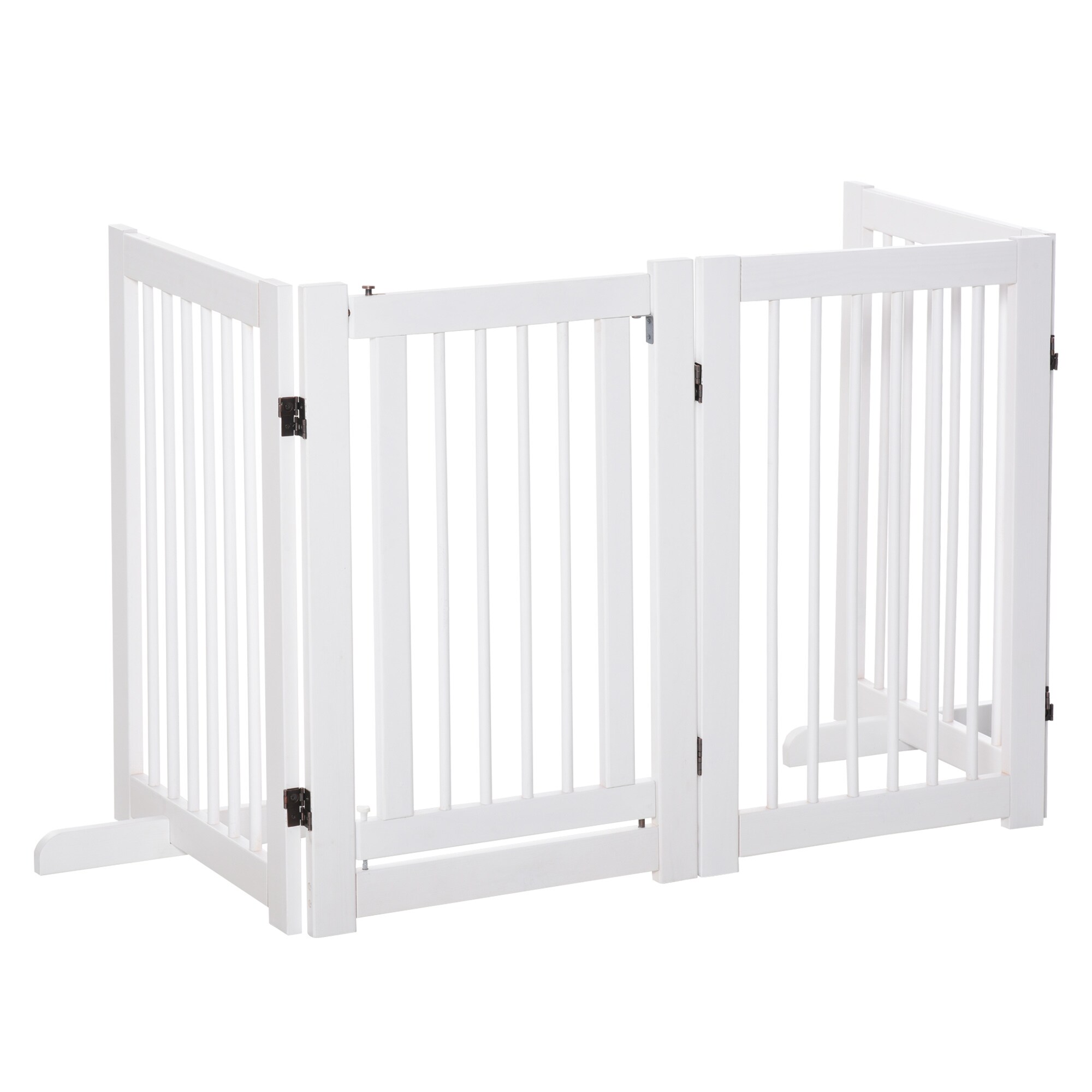 PawHut Türschutzgitter klappbar weiß 204 x 36 x 75 cm(LxBxH)