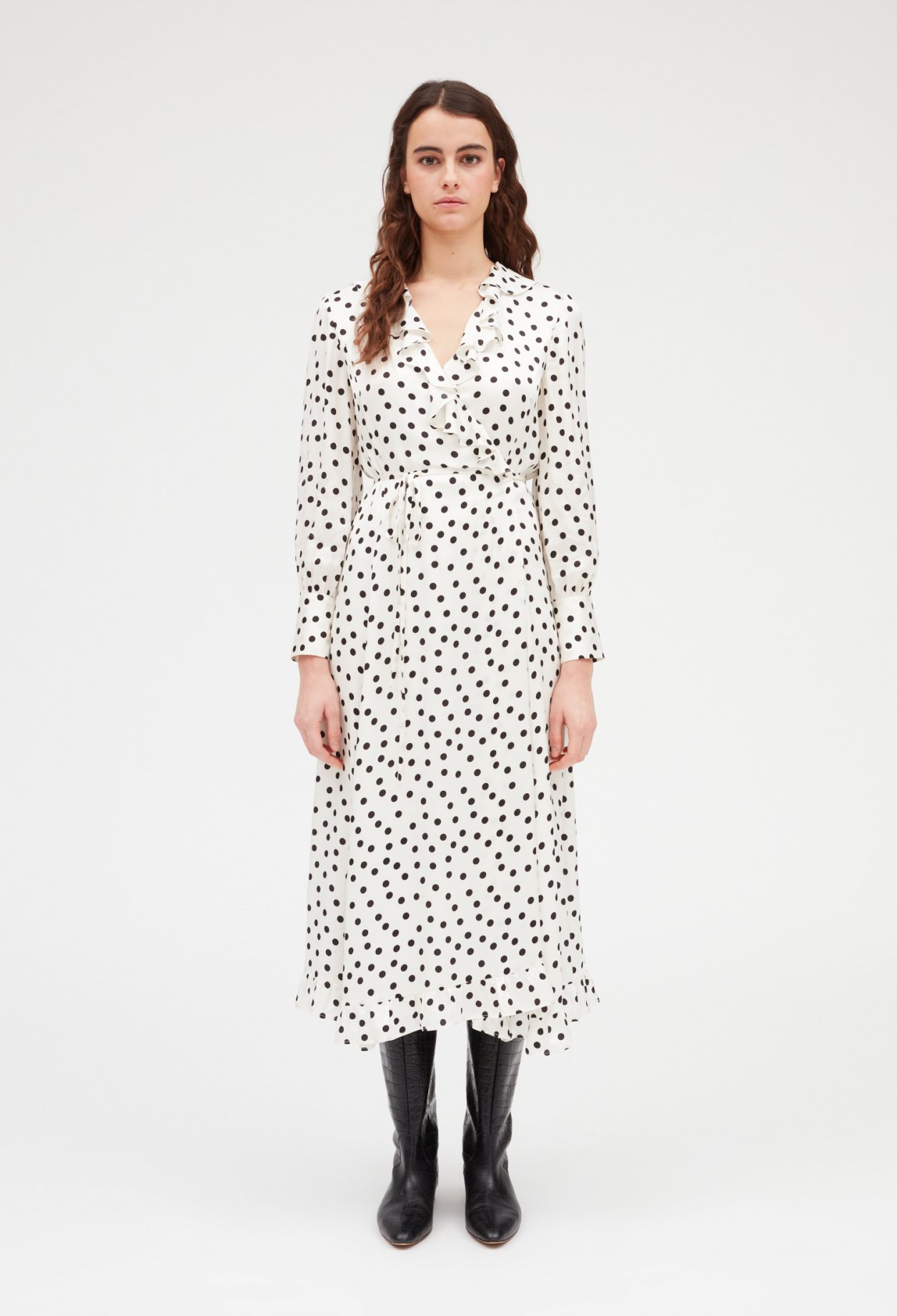 Robe midi pois