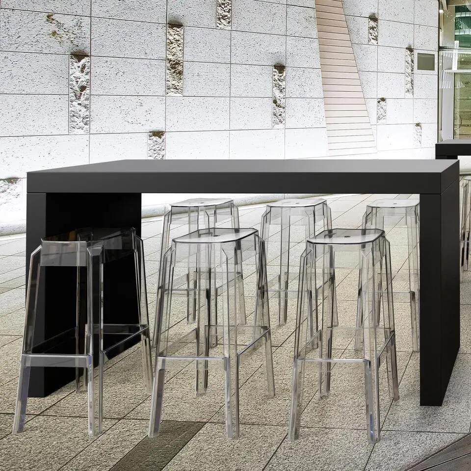CLP Barkruk FOX natura Frame - Kunststof - transparant