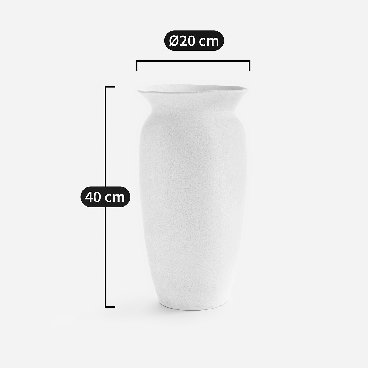 AM.PM<br>Vaso em barro rachado, 40 cm de altura, Hedi