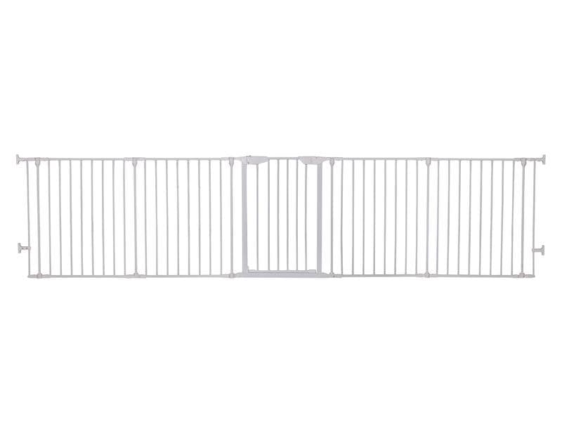 DREAMBABY Absperrgitter Newport Weiss 85.5 cm - 200 cm Barriere/Schutzgitter zum Anschrauben