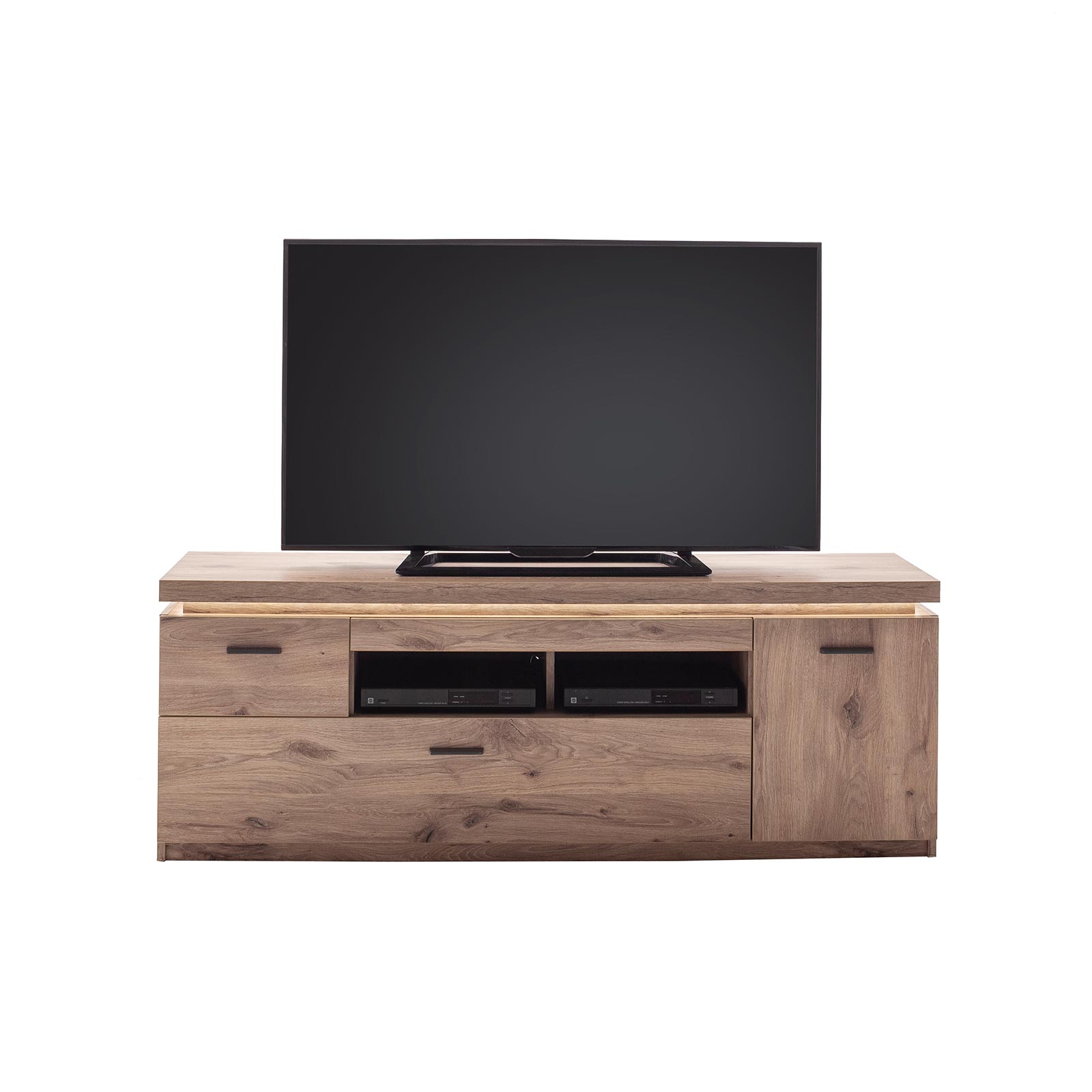 TV-Lowboard - Viking Oak - LED-Beleuchtung - 156 cm