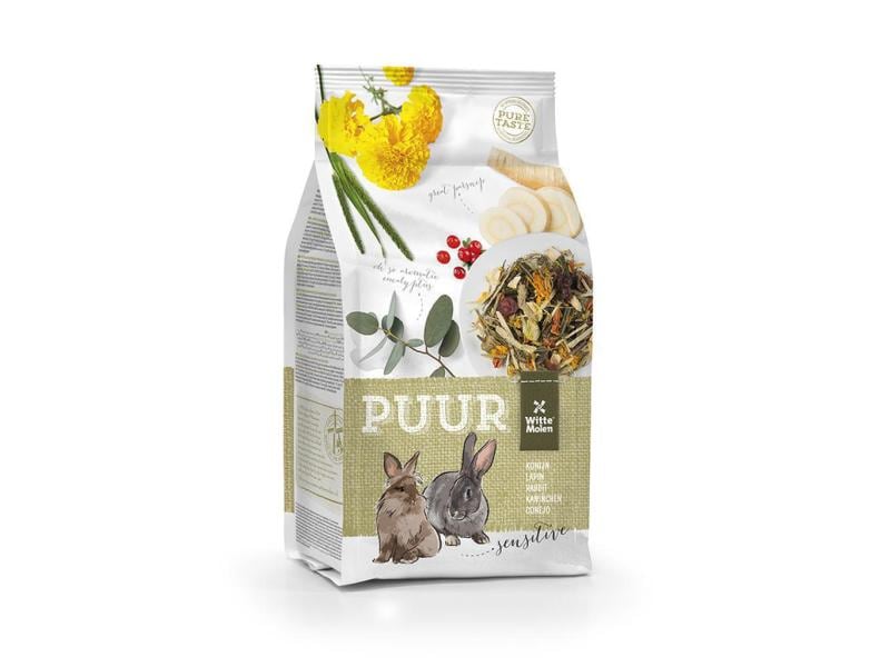 Witte Molen Hauptfutter Puur Gourmet-Müsli Sensitive, 800 g Gourmet-Müesli für empfindliche Kaninchen