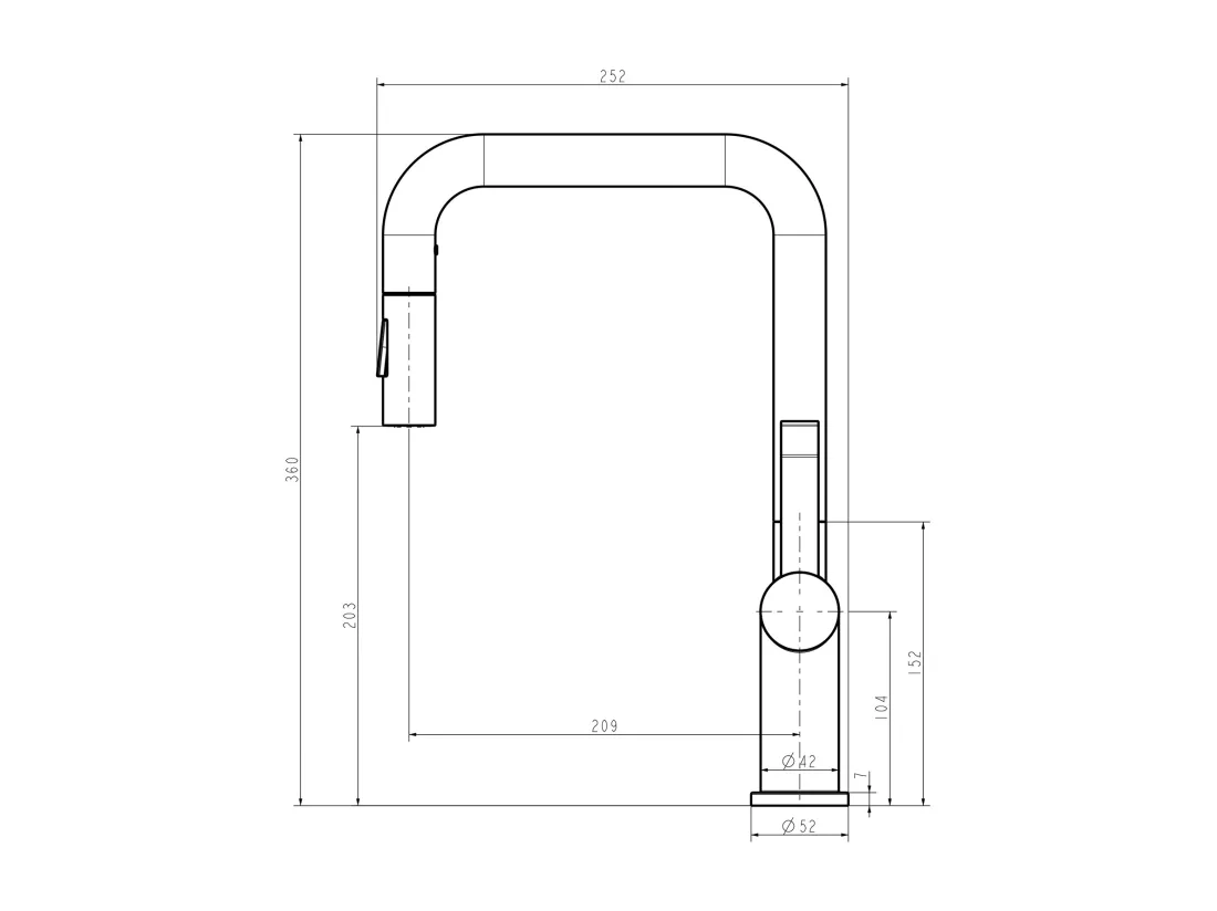 Mitigeur Cuisine avec 2 Modes D'écoulement L'eau,Robinet D'évier Cuisine Pour Douchette Extensible,Rotation 360°,7 Formes, Acier Inoxydable