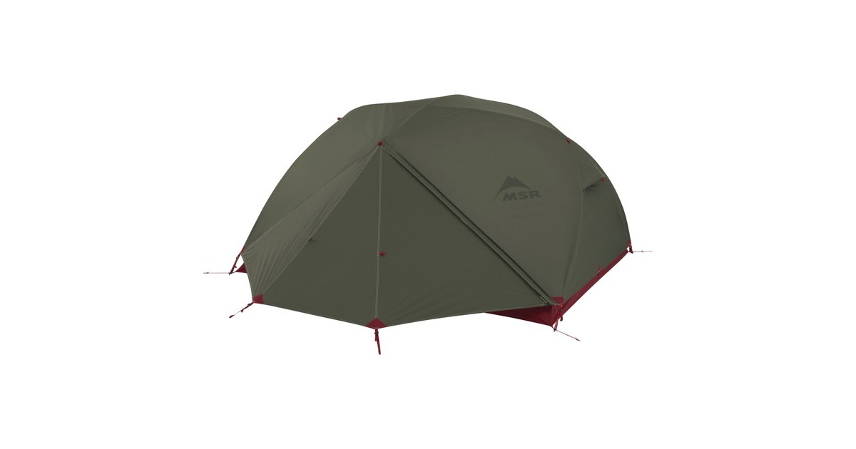 MSRElixir 3 Backpacking Tent  (Olijfgroen/rood)