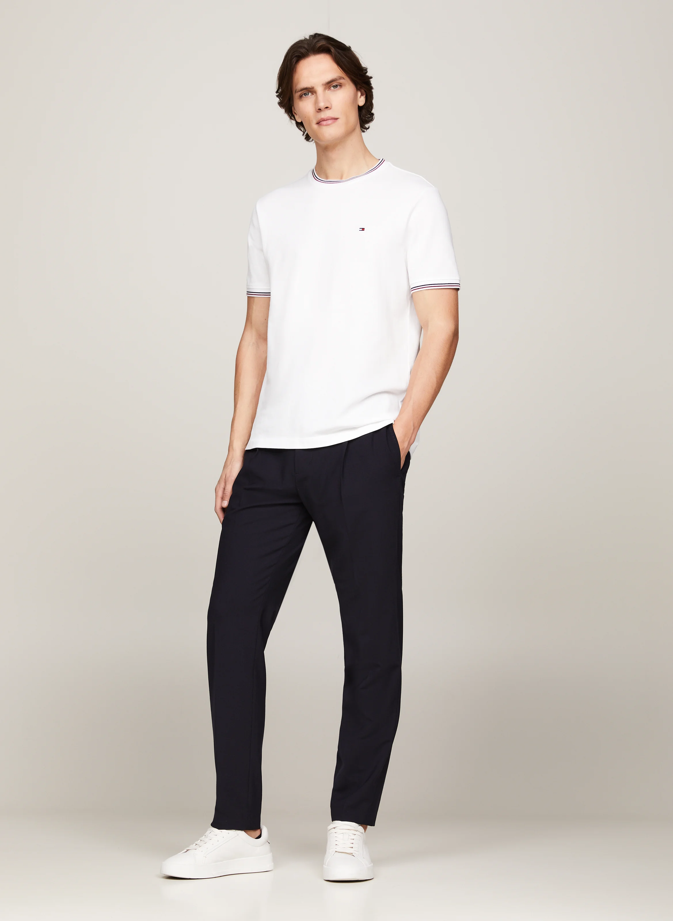 Tee-shirt col rond en coton organique | Blanc