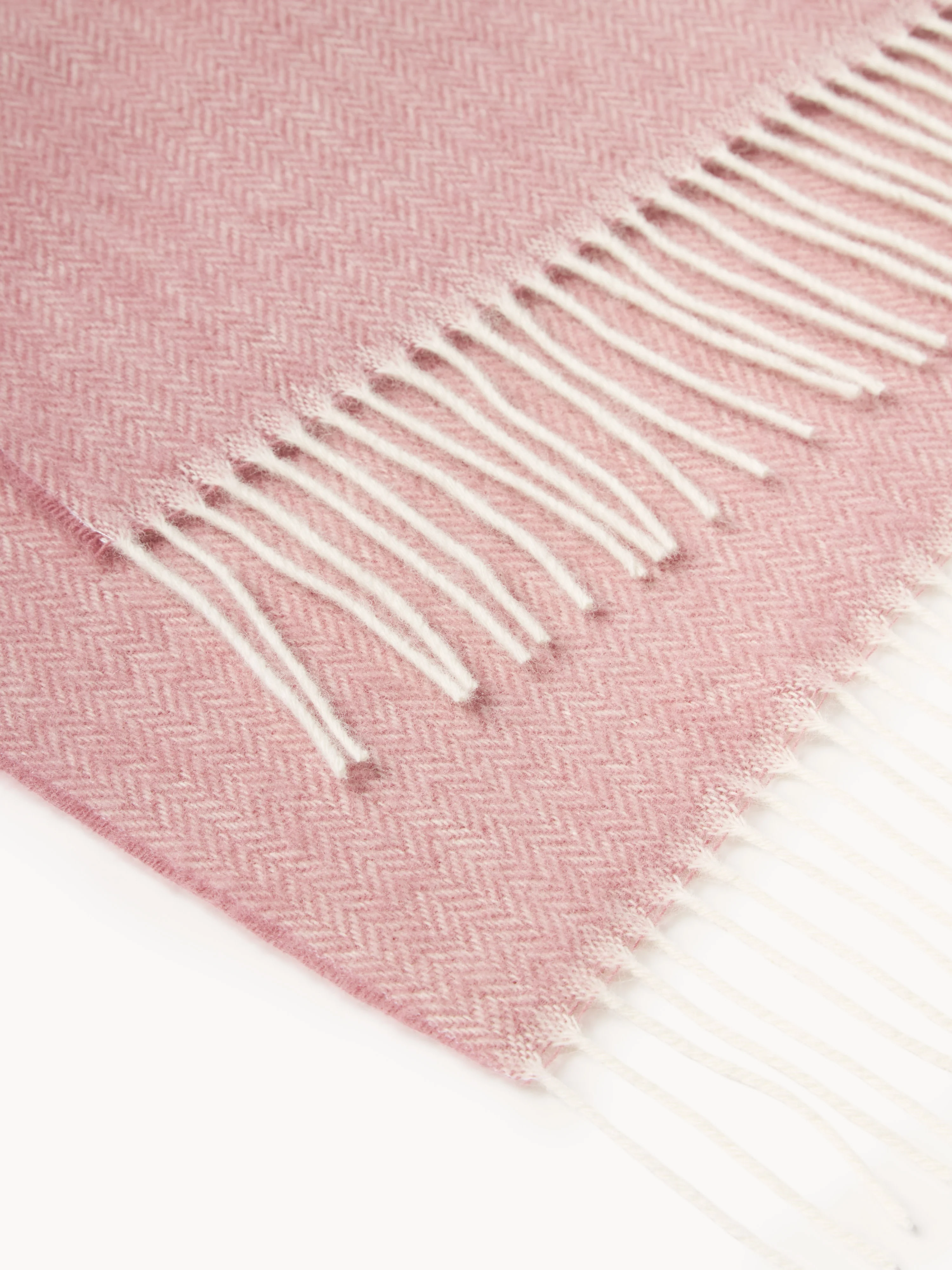 Wollen plaid Tyrol met zigzagpatroon en franjes