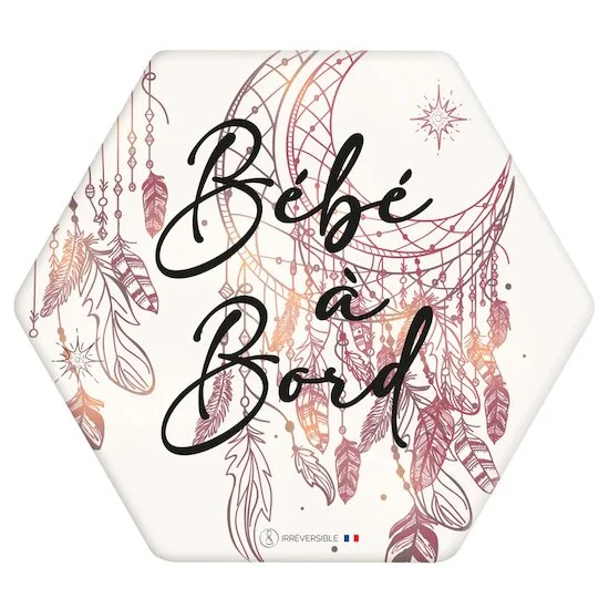 Autocollant bébé à bord   Attrape rêve        de               Irréversible