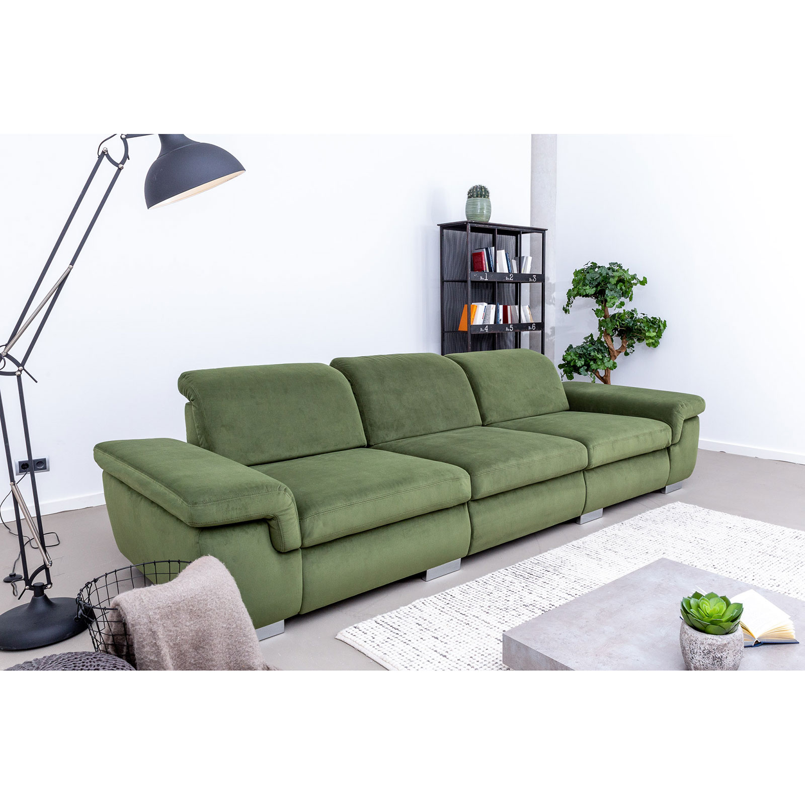 polsterpower Ecksofa - grün - Basismodell