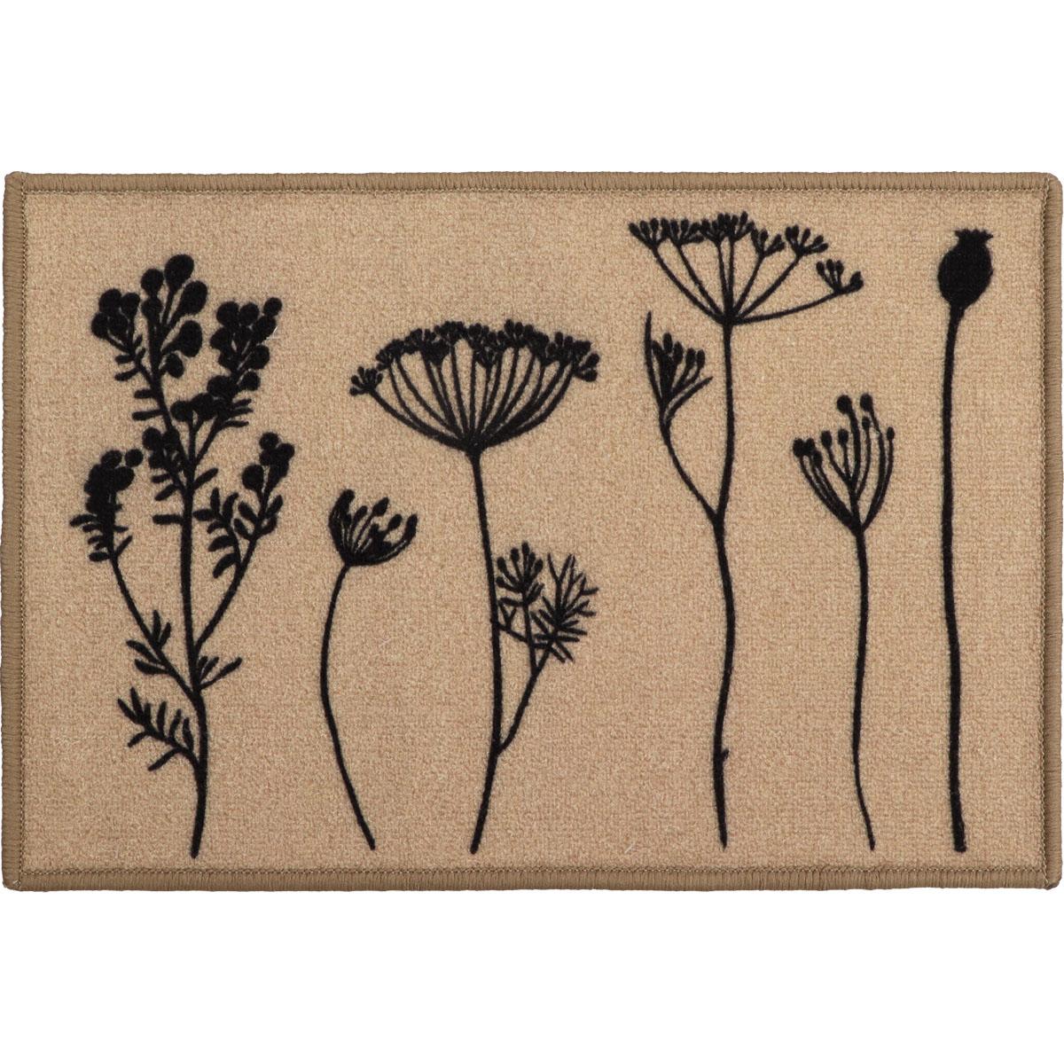 TAPIS IMPRIME 40X60CM POLYAMIDE HERBIER BEIGE