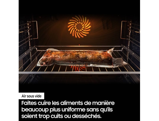 SAMSUNG - Four encastrable pyrolyse NV7B45502AB Dual Cook Flex ,76L, Vapeur naturelle