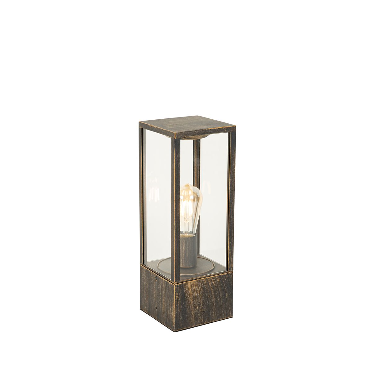 Vintage staande buitenlamp antiek goud 40 cm IP44 - Charlois