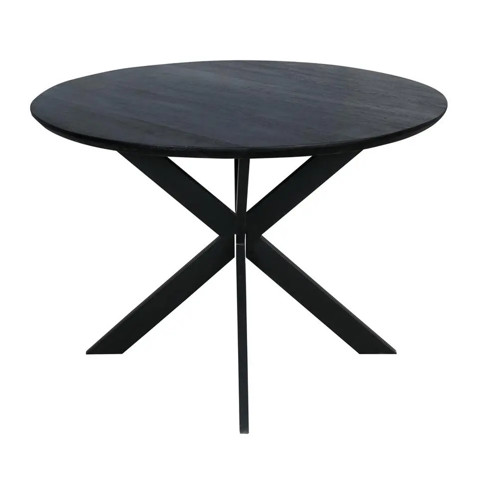Eettafel Zwart Hout - 110x110x76cm - Ferris
