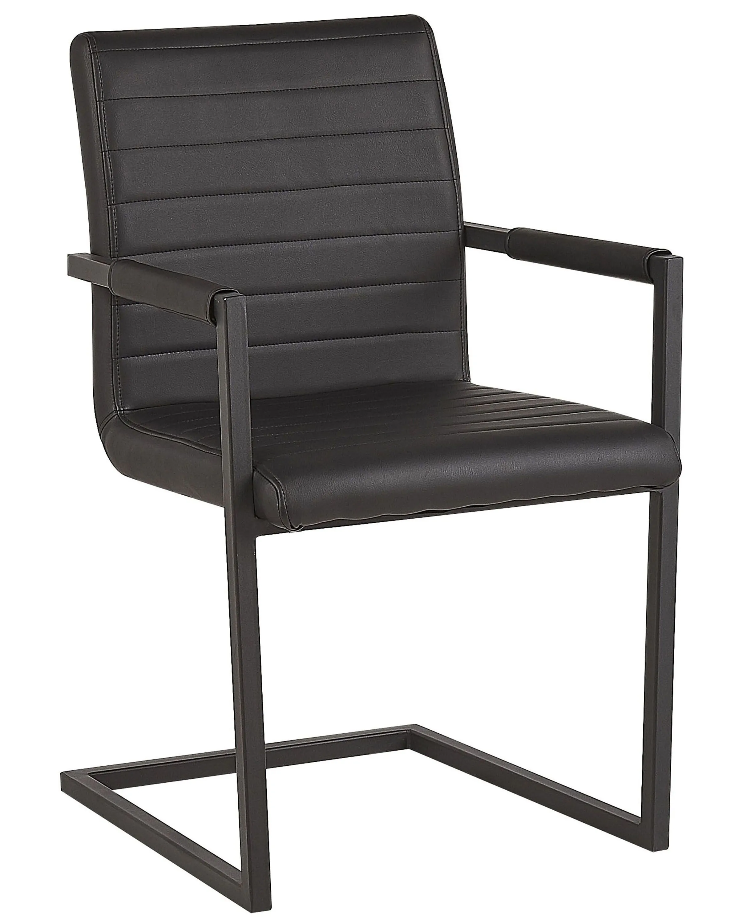 Set van 2 vergaderstoelen BUFORD Kunstleer Zwart