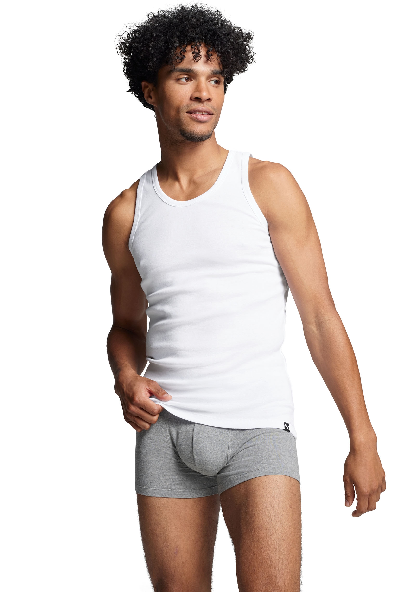 PUMA Tanktop »PUMA BASIC 2P TANK TOP«, 2er Packer Packung, mit Rundhalsausschnitt