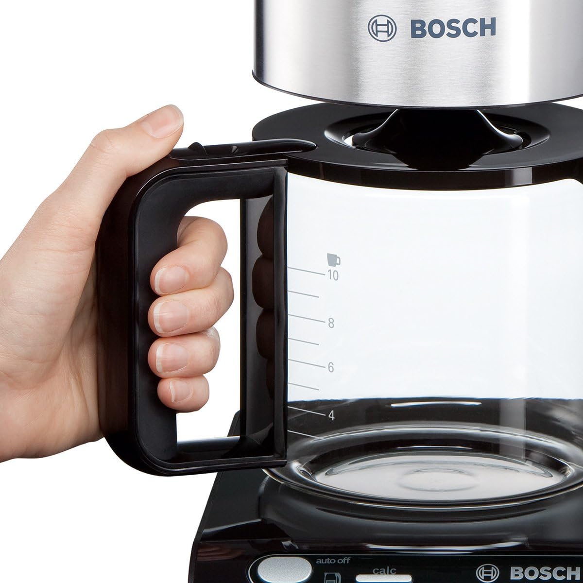 Bosch TKA8633 Kaffeemaschine Styline / für 10-15 Tassen / 1160 Watt max, Schwarz
