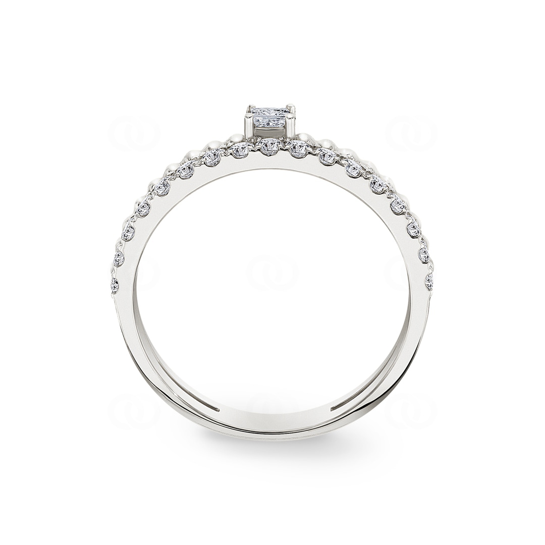 0.43 Karat Diamantring 750/18 K Weissgold
