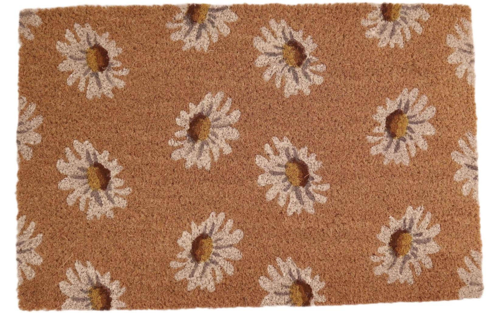 Fussmatte Gänseblümchen 58 cm x 38 cmTürmatte aus Kokos