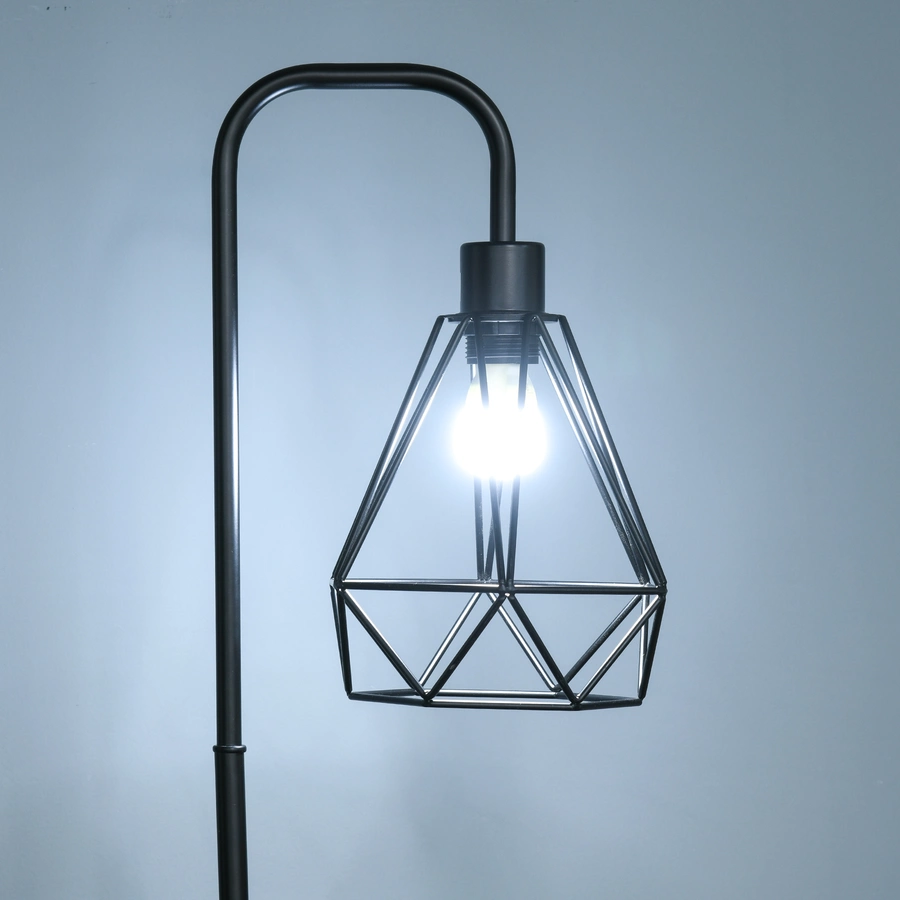 HOMCOM Stehlampe im Industrie-Stil schwarz