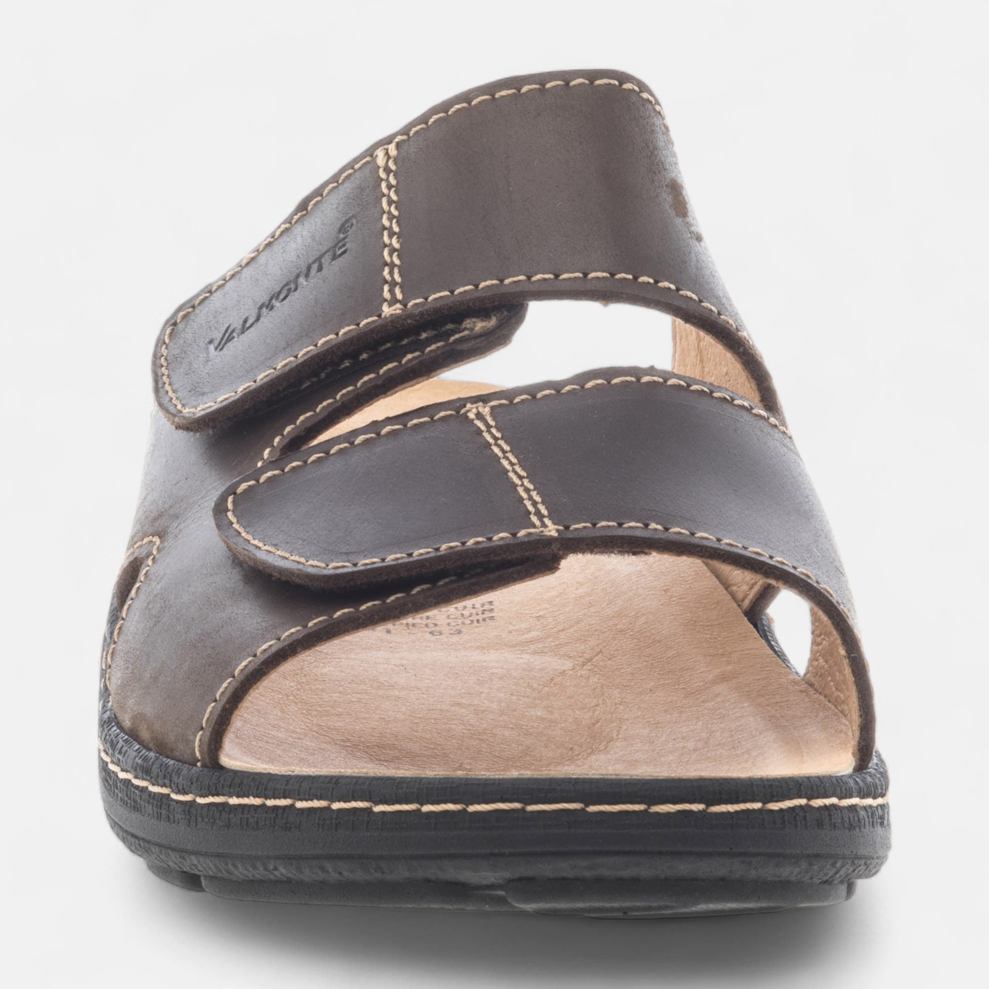 Mules Homme en cuir marron